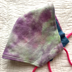 「Terra」 立体マスク 大人用M　marumocciオリジナル手染めタイダイ・フィルターポケット付 1枚目の画像