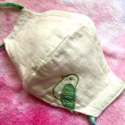 立体マスク「ことりまもり」大人用M　コットンフィルターポケット付 2枚目の画像