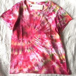 「アタタカイ ミズ」コットン タイダイＴシャツ 160サイズ 1枚目の画像