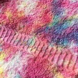 タイダイ染・ふんわり厚手ハンドタオル「happy」 3枚目の画像
