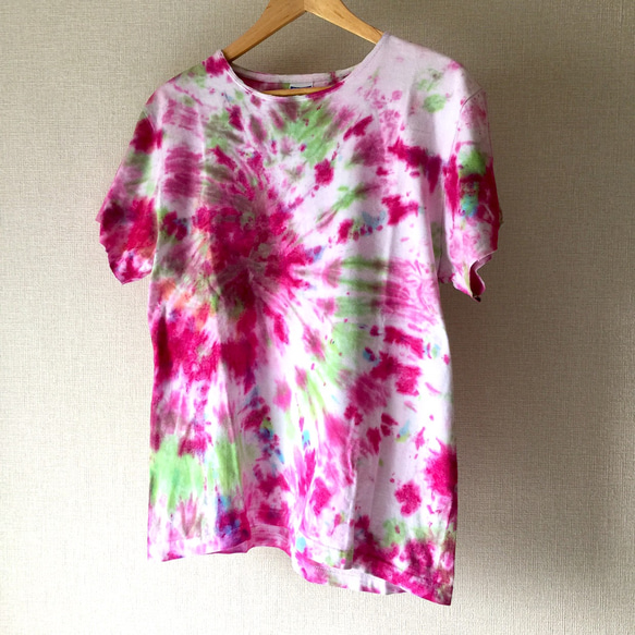 タイダイＴシャツ 「Omezame 」コットン S-size 1枚目の画像