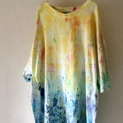 タイダイビッグＴシャツ 「ヒカリノ・ダイチ 」コットン XXXL 1枚目の画像