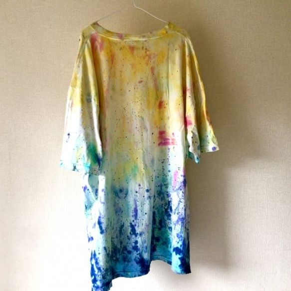 タイダイビッグＴシャツ 「ヒカリノ・ダイチ 」コットン XXXL 7枚目の画像