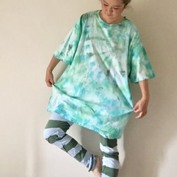 タイダイビッグＴシャツ 「マブタノウラニ 」コットン XXXL 1枚目の画像