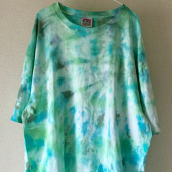 タイダイビッグＴシャツ 「マブタノウラニ 」コットン XXXL 2枚目の画像