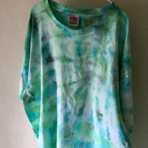 タイダイビッグＴシャツ 「マブタノウラニ 」コットン XXXL 4枚目の画像