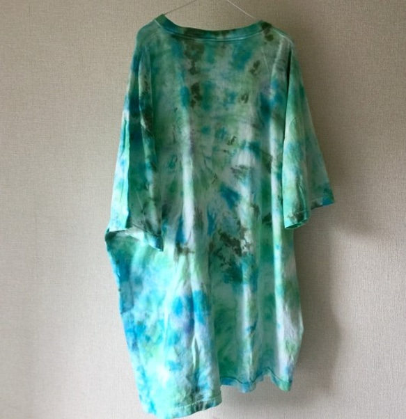 タイダイビッグＴシャツ 「マブタノウラニ 」コットン XXXL 5枚目の画像