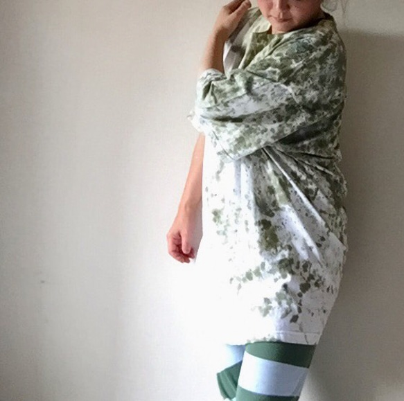 タイダイビッグＴシャツ 「ヒカリノ・コミチ 」コットン XXL 6枚目の画像