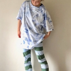 タイダイビッグＴシャツ 「Blue drop」コットン XXL 4枚目の画像