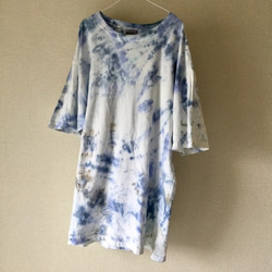 タイダイビッグＴシャツ 「Blue drop」コットン XXL 5枚目の画像