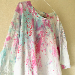 タイダイビッグＴシャツ 「ユニコーンの羽 」コットン XXL 1枚目の画像