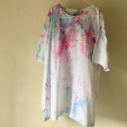 タイダイビッグＴシャツ 「ユニコーンの羽 」コットン XXL 3枚目の画像