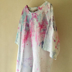 タイダイビッグＴシャツ 「ユニコーンの羽 」コットン XXL 4枚目の画像