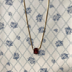 宝石質AAA モザンビーク産ガーネットの一粒ネックレス 5枚目の画像