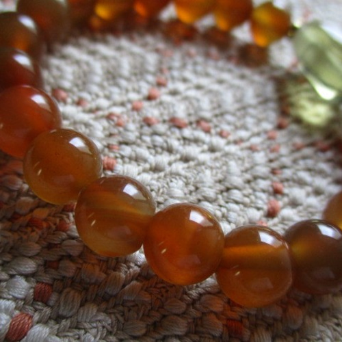 ナポレオンが愛した石/カーネリアンと煙水晶ブレスレット ブレスレット