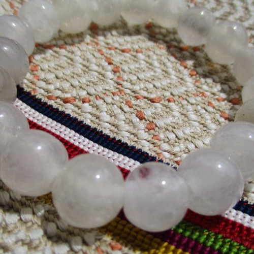 白濁透明～白翡翠：ミャンマー翡翠総仕上げブレスレット ブレスレット