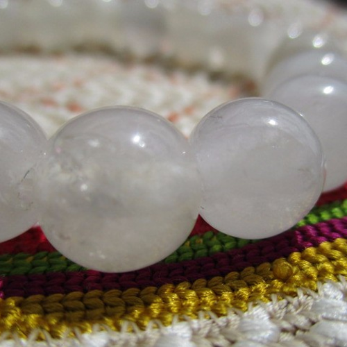 白濁透明～白翡翠：ミャンマー翡翠総仕上げブレスレット ブレスレット