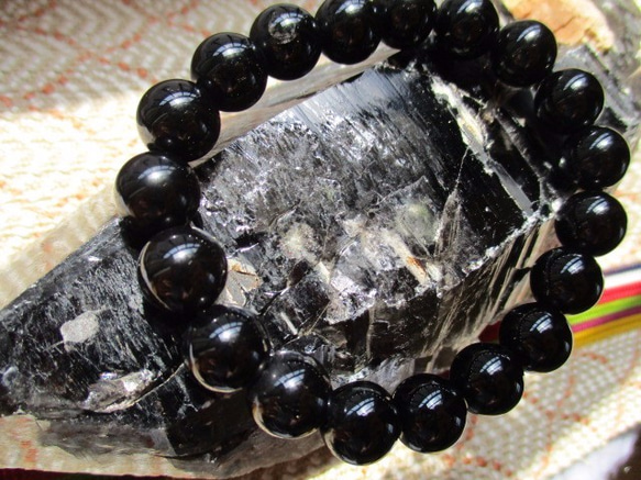 特別価格 最強の魔除け 黒水晶 10mm珠　数珠　ブレスレット 1枚目の画像