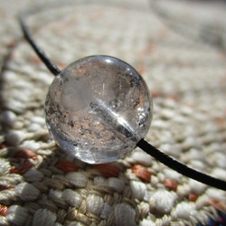 ヒマラヤ産 エレスチャル水晶 お紐仕立て無段階調節可能ネックレス 2枚目の画像