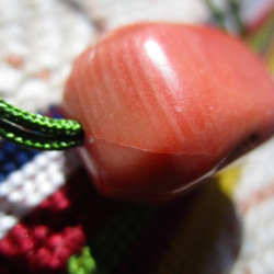 桜色の珊瑚 お紐仕立て無段階調節可能ネックレス もしくはストラップ 4枚目の画像