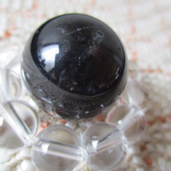再販 在庫限り　天然黒水晶：モリオン 丸玉　20ｍｍ　914-2 3枚目の画像
