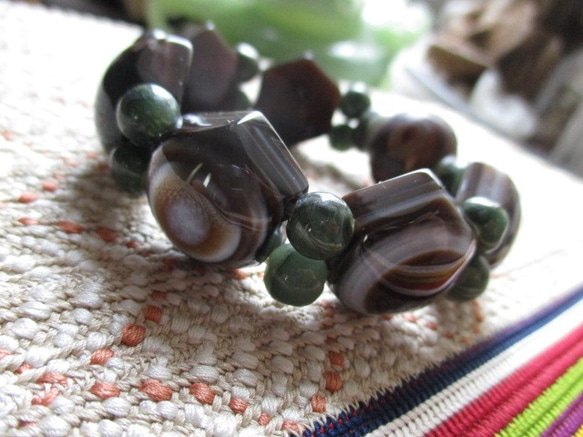 う様ご予約 魔除けの六角天眼珠 と 開光三眼天珠 と ミャンマー翡翠の