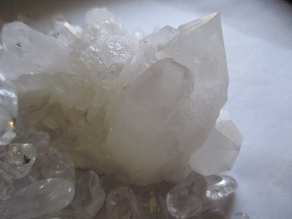 ヒマラヤ産水晶クラスター　浄化・パワーチャージのセット 9枚目の画像