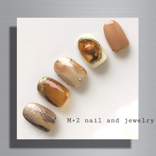 送料無料☆ネイル☆べっ甲 ニュアンス ネイルチップ ネイル