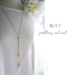 【送料無料】可愛いスワロ ロングネックレス　ラリエット　ネックレス 3枚目の画像