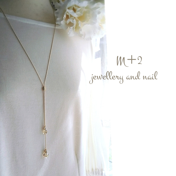 【送料無料】可愛いスワロ ロングネックレス　ラリエット　ネックレス 3枚目の画像