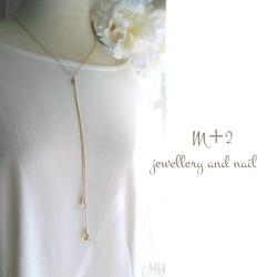 【送料無料】可愛いスワロ ロングネックレス　ラリエット　ネックレス 4枚目の画像