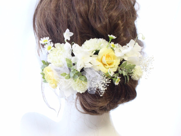 bridal head dress*garden yellow 3枚目の画像
