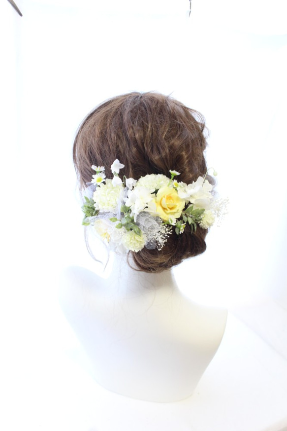 bridal head dress*garden yellow 4枚目の画像