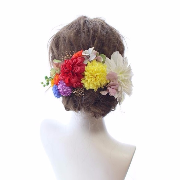 head dress* colorful dahlia 1枚目の画像