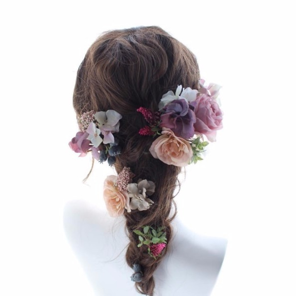 【カスタムオーダー最短３日発送】head dress* antique rosesⅡ 1枚目の画像