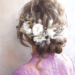 bridal head dress*white Ⅰ 1枚目の画像