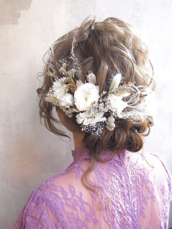 bridal head dress*white Ⅰ 1枚目の画像