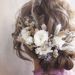 bridal head dress*white Ⅰ 2枚目の画像