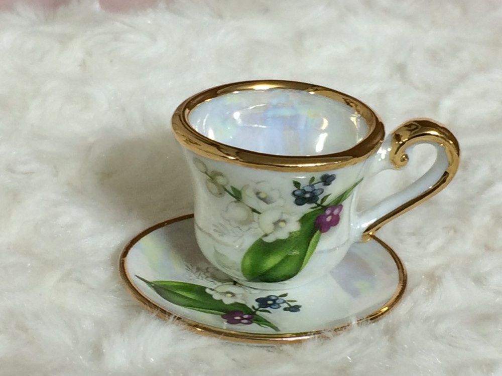 〇美品〇リンドナー　ミニチュア　カップ&ソーサー　6客 〇美品〇リンドナー ミニチュア カップ&ソーサー 6客