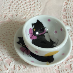 微型餐具Ribon Nyanko Cup＆Saucer 第1張的照片