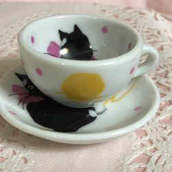 微型餐具Ribon Nyanko Cup＆Saucer 第2張的照片