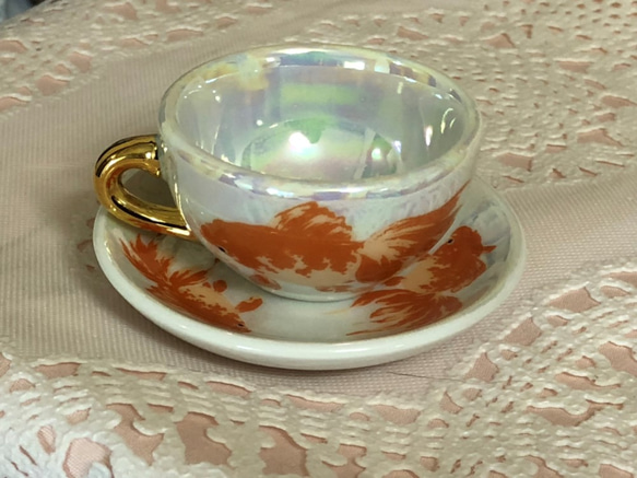 ミニチュア食器　金魚さんのカップ＆ソーサー 2枚目の画像