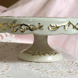 ミニチュア家具陶器　ロマンティックローズテーブル 2枚目の画像