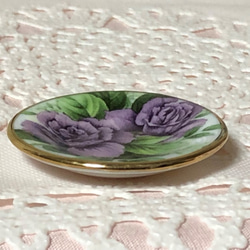 微型餐具一小盤紫色玫瑰 第2張的照片