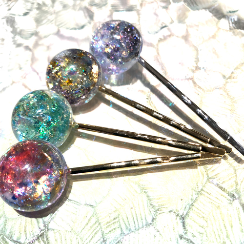 ハンドメイド レジン  ヘアピン♡303 ハンドメイド レジン ヘアピン♡303