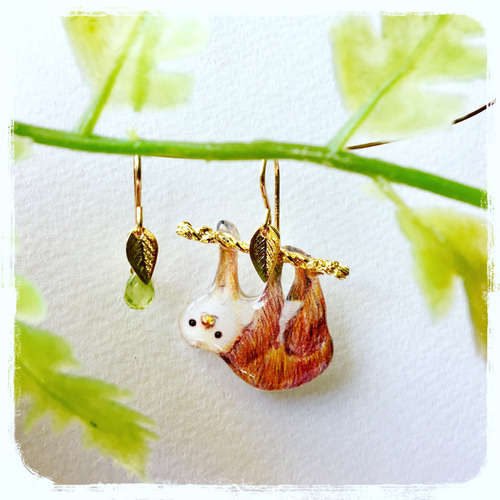 cocorotsu】ナマケモノピアス※イヤリング変更可能 ピアス（その他