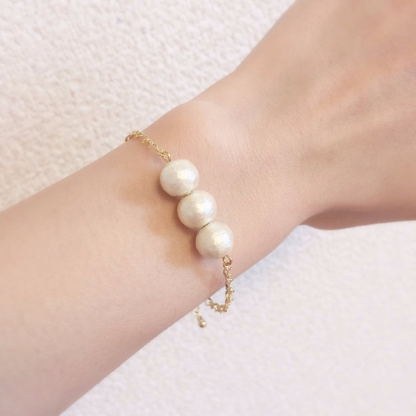 【sale】cottonpearl bracelet 1枚目の画像