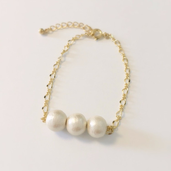 【sale】cottonpearl bracelet 2枚目の画像