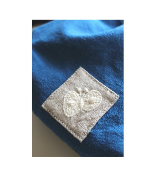 ジャガ-ドリボンのリネン巾着袋 4枚目の画像