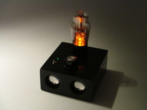 真空管 オブジェ LED ランプ ライト スマホ アンプ スピーカー スチームパンク 002 1枚目の画像